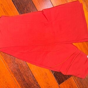 lululemon orange flare leggings